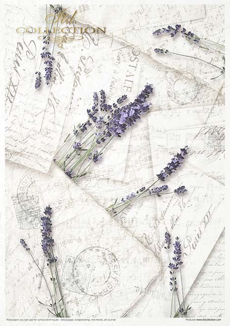 Zestaw kreatywny na papierze ryżowym - Piękne kwiaty * Creative set on rice paper - Beautiful flowers