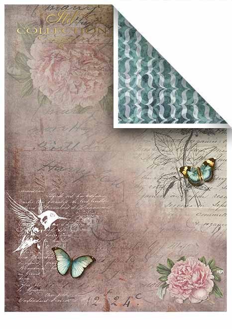 Papiery do scrapbookingu w zestawach - piękne motyle * Papers for scrapbooking in sets - beautiful butterflies