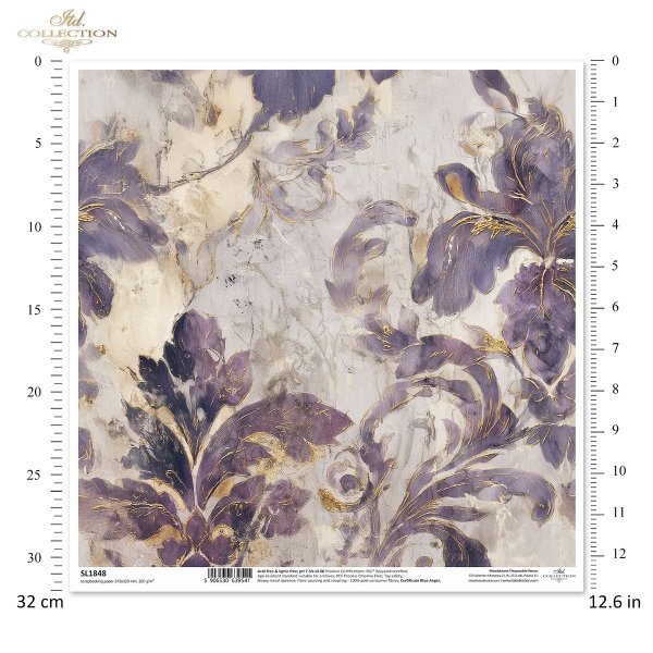 dekoracyjne wzory, motywy kwiatowe, bukiet kwiatów, Ogród Muz, Garden of Muses * Mulberry decoupage paper FPA1005, decorative patterns, floral motifs, bouquet of flowers, Garden of Muses *Seria Garden of Muses
