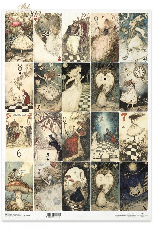 Królowa Kier, szachy, Alicja, serca, karty, kot, mroczne widoczki, Kapelusznik, baśniowe kompozycje*Queen of hearts, chess, Alice, hearts, cards, cat, dark views, Hatter, fairy tale compositions*Herzkönigin, Schach, Alice, Herzen, Karten, Katze, dunkle An