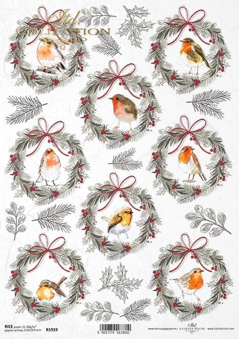 wieńce z rudzikami*wreaths with redwings*Kränze mit Rotflügeln**coronas con alas rojas