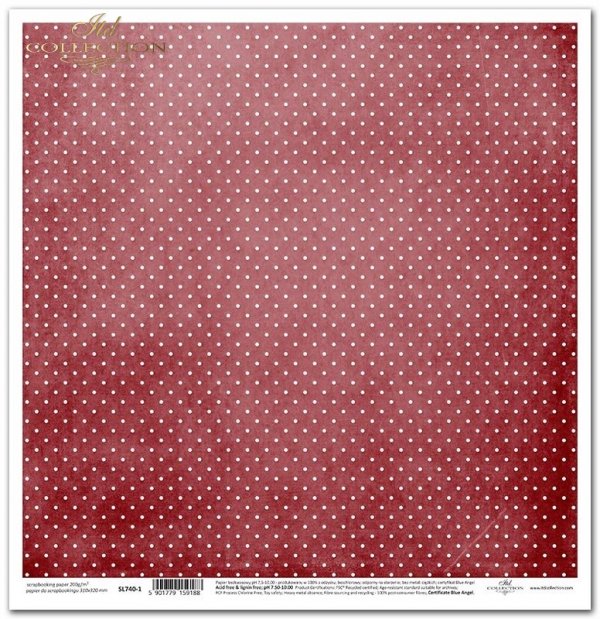 Seria Kropki w stylu retro - kropki, kropeczki, tło w kropki, brudna czerwień, czerwony * Series Retro Polka dots -  dots, polka dots, dotted background, dirty red, red