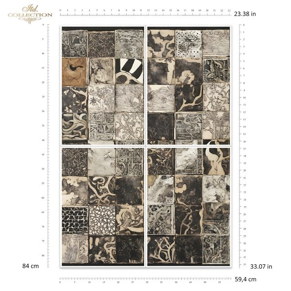seria Black &amp; White - Czarny &amp; Biały, geometyczne czarno-białe wzory, cyfry, litery*  Mulberry Decoupage Paper FPA1022 Black &amp; White Series - Black &amp; White, geometric black and white patterns, numbers, letters* Papel para decoupage Mulberr