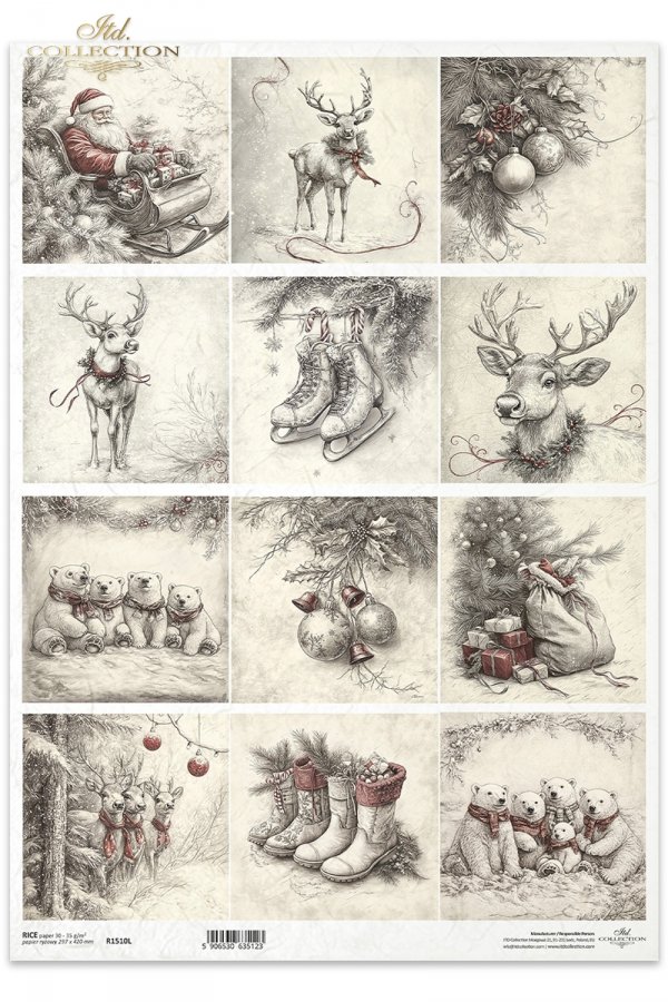 łyżwy, Święty Mikołaj, reniferek, buty, misie polarne, bombki świąteczne, vintage*ice skates, Father Christmas, reindeer, boots, polar bears, Christmas baubles, vintage*Schlittschuhe, Weihnachtsmann, Rentier, Stiefel, Eisbären, Weihnachtskugeln, Vintage*p