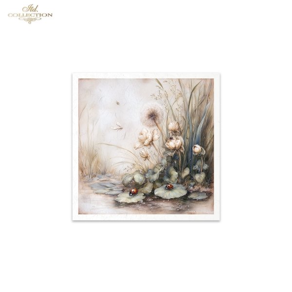 Sielanka, akwarela, natura, las, łąka, kwiaty polne*Idyllic, watercolor, nature, forest, meadow, wildflowers