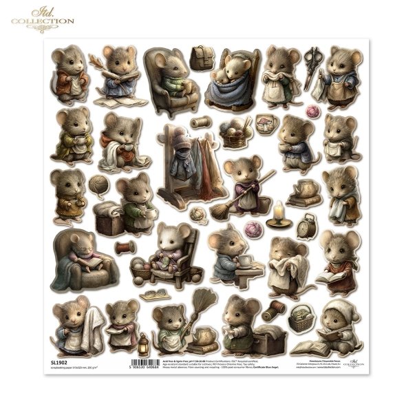 myszki, sielanka, retro, vintage, las, natura, ilustracje, urocze zwierzęta, bajkowe postacie, przytulne wnętrza, życie myszy*Mouse illustrations, mouse world, cozy interiors, fairy tale scenes, fireplaces, mouse burrows, houses, interiors, mouse life 