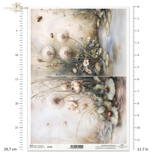 Sielanka, akwarela, natura, las, łąka, kwiaty polne*Idyllic, watercolor, nature, forest, meadow, wildflowers