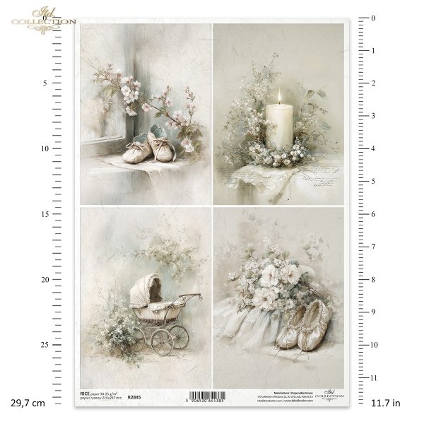 Reispapier für Serviettentechnik und Decoupage R2845