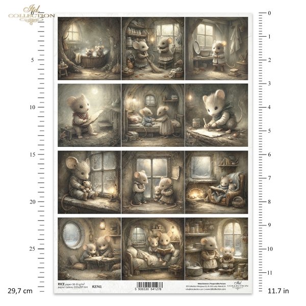 Mouse World - Świat Myszek - Myszki, świąteczny czas, Boże Narodzenie, zimowa opowieść, ilustracje bajkowe, baśniowy las, przytulne, domowe scenki