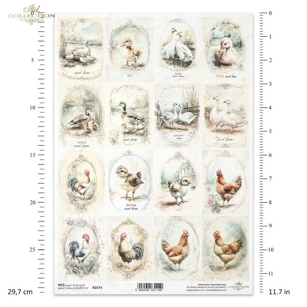 Reispapier für Serviettentechnik und Decoupage R2574