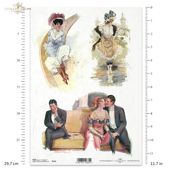 decoupage-randka-zakochani-kochankowie-miłość-schadzka-rendez-vous-retro-vintage-R0134