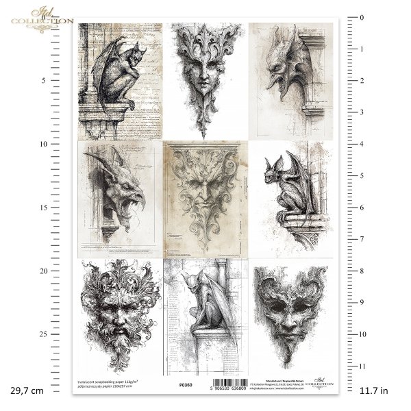 Grafiki, gargulce, stwory, groteskowe twarze, szkice, styl gotycki * Graphics, gargoyles, creatures, grotesque faces, sketches, gothic style