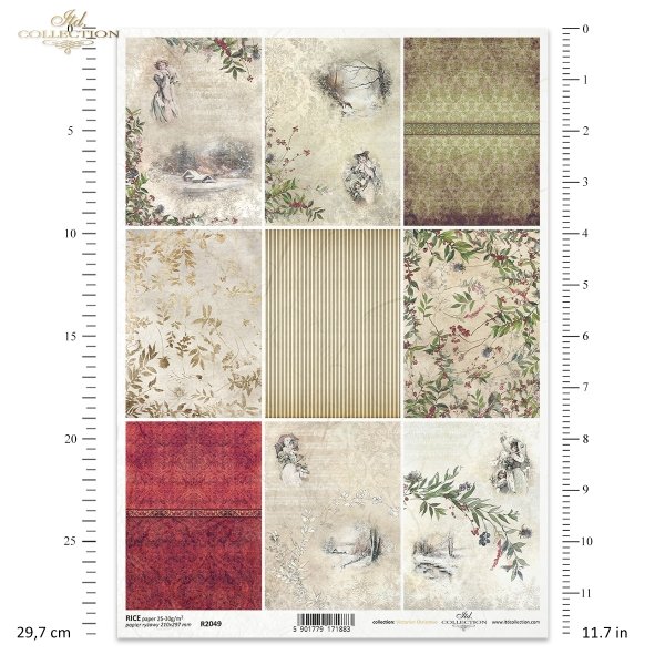 Victorian Christmas series, views, winter, Christmas, woman, women, plants, retro, vintage, wallpaper, wreaths, frames, floral backgrounds, miniatures, miniatures