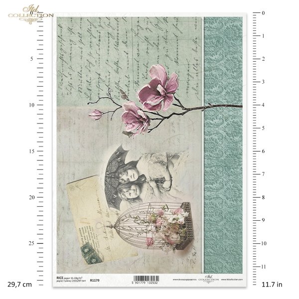  retro, old postcard, children, birdcage, magnolia flowers, letter, floral ornament, decor, umbrella, alte Postkarte, Kinder, Vogelkäfig, Magnolie, Magnolienblüten, Brief, Blumenschmuck, Dekor, Schirm, postal antigua, niños
