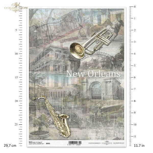 Nowy Orlean, Luizjana, USA, saksofon, trąbka, architektura miast, zabytek, zabytki, ulica, retro, autorka grafiki Magda Stanczew, R935, New Orleans, Louisiana, USA, saxophone, trumpet, city architecture, monument, landmarks, street, Saxophon, Trompete, St