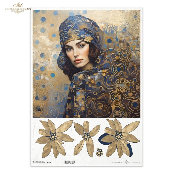 kobiety, złoto, dekoracyjne wzory, mozaiki, motywy secesyjne*women, gold, decorative patterns, mosaics, Art Nouveau motifs