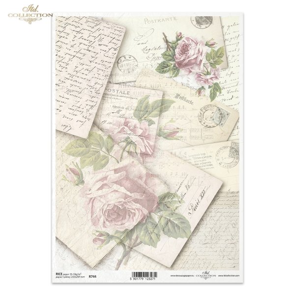 retro, list, ręczne pismo, kartka pocztowa, stempel pocztowy, róża, róże, kwiat, R744, retro, letter, handwriting, postcard, postmark, rose, flower, Retro, Brief, Handschrift, Postkarte, Poststempel, Rose, Blume, retro, carta, escritura, postal, matasello