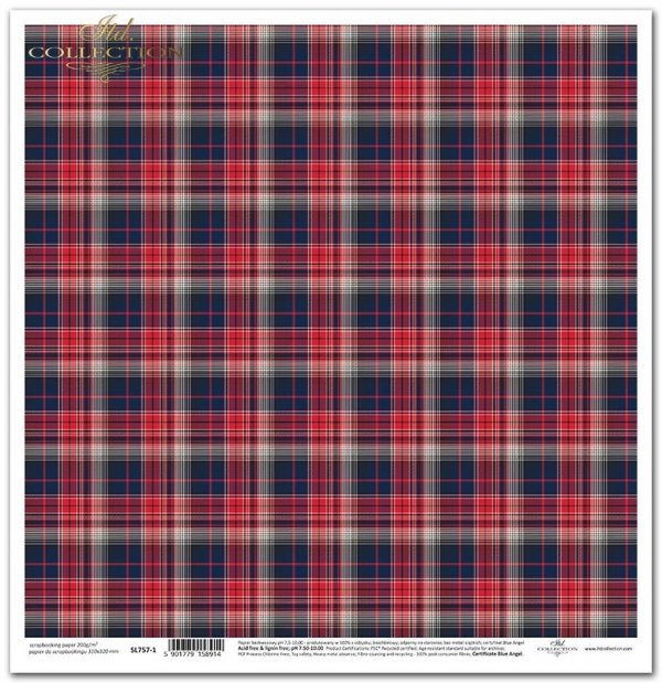 Seria W szkockim stylu - szkocka krata, krateczka, tło, baza, granatowo-czerwono-biała kratka*Series - Scottish style -  Scottish grating, grid, background, base, dark blue, red and white grid 