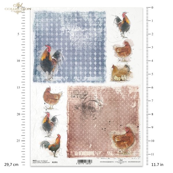 hens, chickens, cockerel, rooster with chicks, proud rooster and lonely hen, interesting background with various ornaments, pastel background, farm animals, Henne, Hühner, Hähne, Henne mit Küken