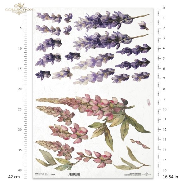 dekoracyjne wzory, motywy kwiatowe, bukiet kwiatów, Ogród Muz, Garden of Muses * Mulberry decoupage paper FPA1005, decorative patterns, floral motifs, bouquet of flowers, Garden of Muses *Seria Garden of Muses