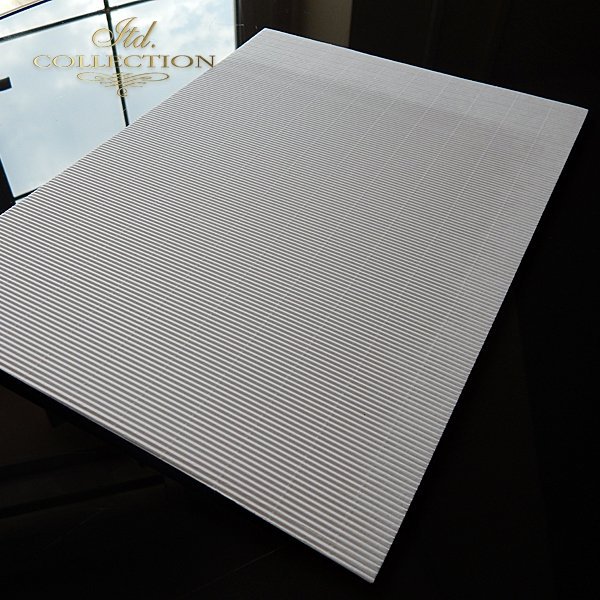 Paper for Scrapbooking, color: white, fine corrugated cardboard