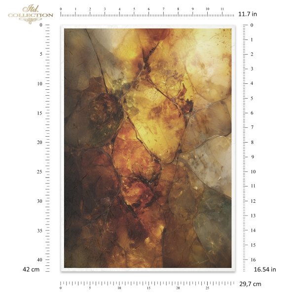 Papier decoupage morwowy FPA3022, Gemstones - bursztyn, inkluzje, kamienie ozdobne, minerały, żywica, tryptyk, dekoracja * amber, inclusions, decorative stones, minerals, resin, triptych, decoration