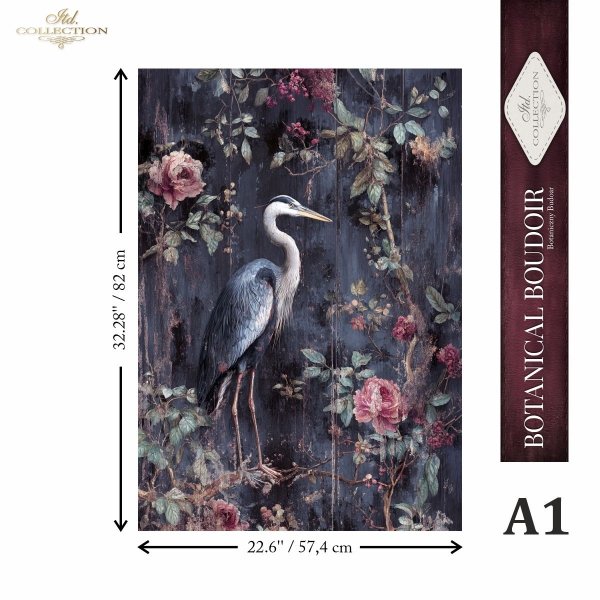 Papier morwowy decoupage FPA1068 - seria Botanical Boudoir
