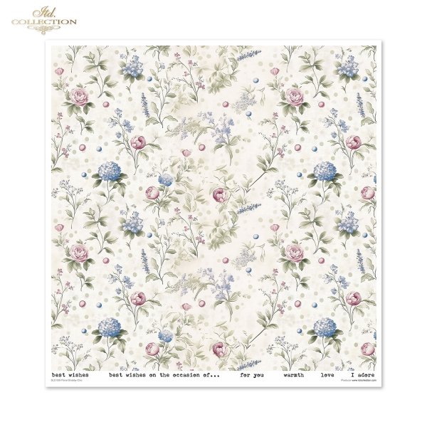 Scrapbooking papers SLS-089 Floral Shabby Chic