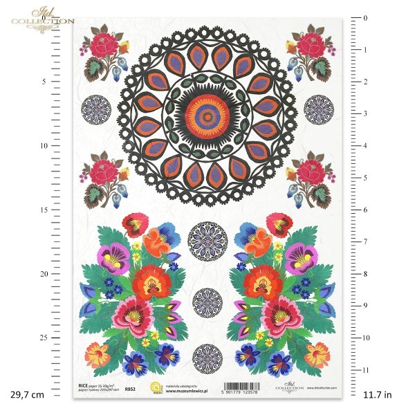 wycinanka, wycinanki, łowicka, łowickie, folklor, polski, polskie, Łowicz, Lowicz, Muzeum w Łowiczu, ludowa, ludowe, R852, Gwiozda ażurowa, Józefa Strycharska, Bukiet kwiatowy, kodra, Marianna Jaska, Krystyna Lis, cut-outs, folklore, Polish, folklore, Aus
