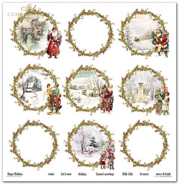 Scrapbooking papers SLS-066 Merry Christmas