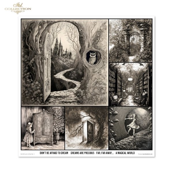 Lost in a Fairy Tale * Zagubieni w baśni, baśnie Andersena, Baśnie braci Grimm, scrapbooking paper