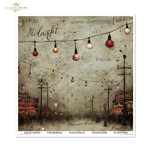 Scrapbooking papers SLS-103 Carnival - Masquerade