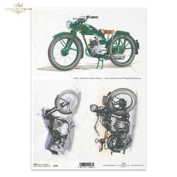 Waldemar Antoni Wilusz - zabytkowe motocykle, realistyczne rysunki