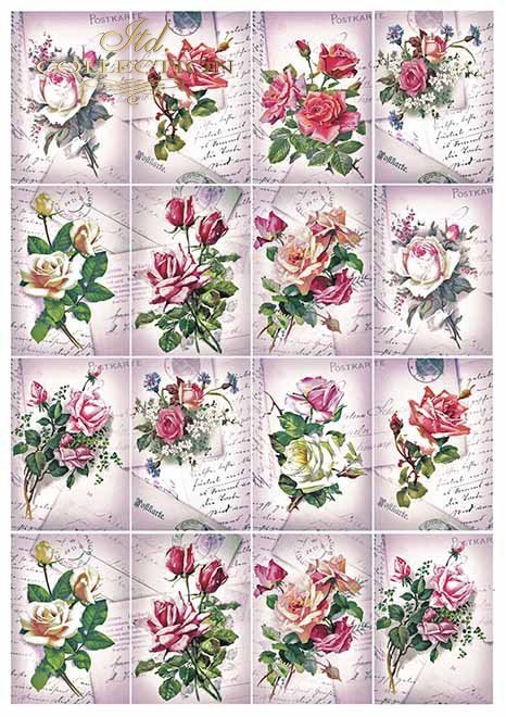 Papiery do scrapbookingu w zestawach - Piękne róże * Papiere für Scrapbooking in Sätzen - Schöne Rosen