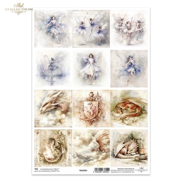 Akwarele, wróżki, baletnice, powietrze, eteryczne, taniec, skrzydła*Watercolor, fairies, ballerinas, air, ethereal, dance, wings*Akwarele smoki, herb, ogień, fantasy, vintage, ilustracja, mityczne*Watercolor dragons, coat of arms, fire, fantasy, vintage, 