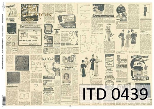 Decoupage paper ITD D0439
