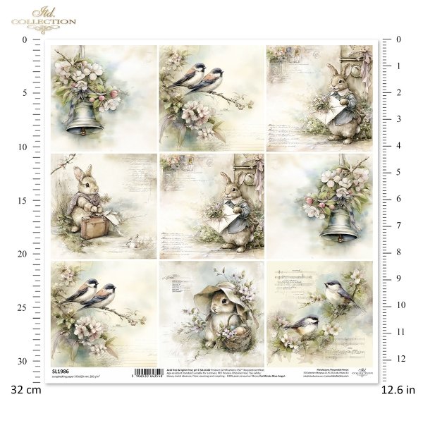 Wielkanoc, zając, królik, vintage, retro, akwarela, wiosna, sielski, wiejski, ilustracja, zwierzęta, kwiaty*Easter, hare, rabbit, vintage, retro, watercolor, spring, idyllic, rustic, illustration, animals, flowers