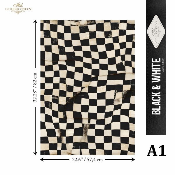seria Black &amp; White - Czarny &amp; Biały, geometyczne czarno-białe wzory, cyfry, litery*  Mulberry Decoupage Paper FPA1018 Black &amp; White Series - Black &amp; White, geometric black and white patterns, numbers, letters* Papel para decoupage Mulberr