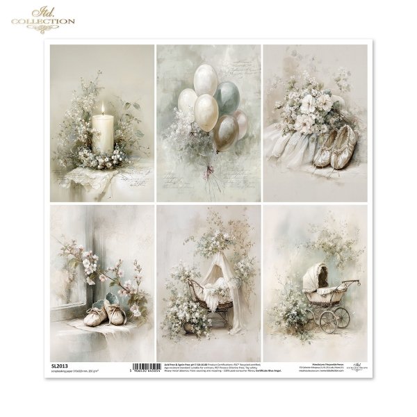 styl vintage, sepia, pastele, niemowlę, chrzest, kwiaty, balony, buciki, wózek, świeca, elegancja, delikatność
