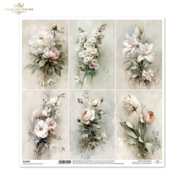 vintage, flora, bukiety, kwiaty, botanika, lilia, peonia, róża, lewkonia, tulipan