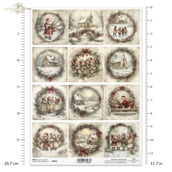 Święty Mikołaj, dzieci, wianki, widoczki, Boże Narodzenie, krajobraz zimowy*Father Christmas, children, garlands, views, Christmas, winter landscape*Weihnachtsmann, Kinder, Girlanden, Ansichten, Weihnachten, Winterlandschaft*Papá Noel, niños, guirnaldas, 