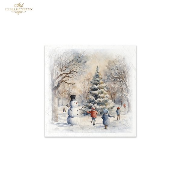 widoczki zimowe, dzieci, bałwanki*winter views, children, snowmen*Winteransichten, Kinder, Schneemänner*vistas invernales, niños, muñecos de nieve