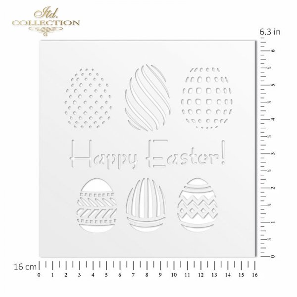 ST0143 - ozdobne wielkanocne jajka, pisanki, napis 'Happy Easter!'
