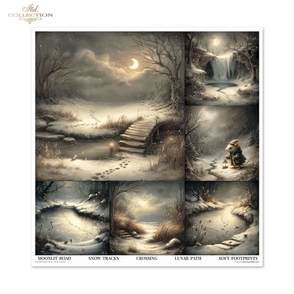 Scrapbooking papers SLS-099 Mouse World - Winter Journey