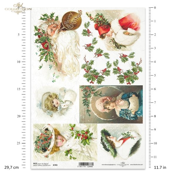Mikołaj, Broda Mikołaja, pomocnica Mikołaja, Śnieżynka, dekoracje świąteczne, vintage, retro, kobieta, kobiety, klimat świąt Bożego Narodzenia, Boże narodzenie, wesołych świąt, ostrokrzew, odświętne stroje zimowe, moda, kapelusz, R783, Santa Claus, Santa