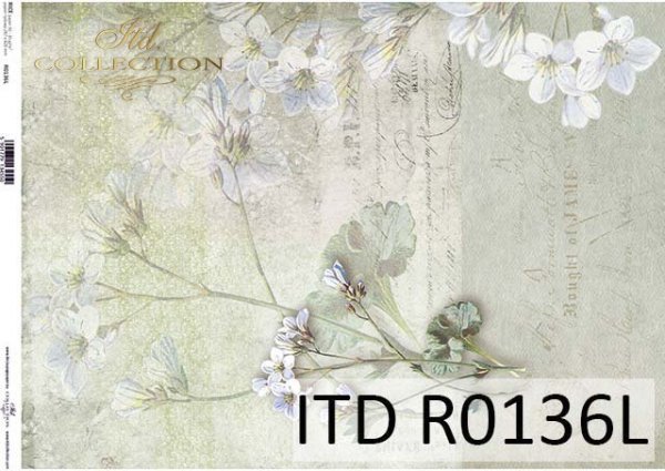 papier decoupage retro, kwiaty, napisy*Paper decoupage retro, flowers, inscriptions
