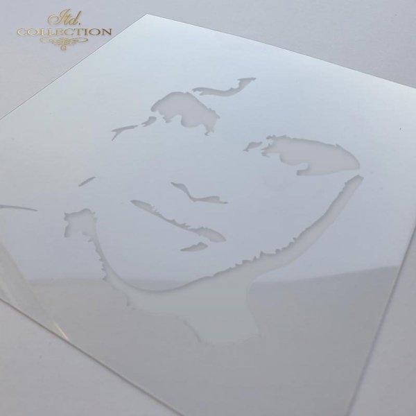ST0165-szablon-stencil-Schablone-plantillas-maska-twarz-woman's-face-Gesicht-cara 