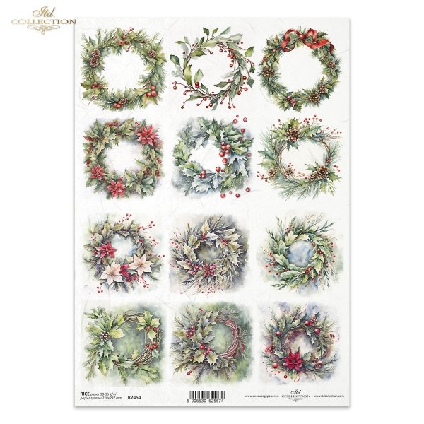 zimowe wianki, wianek, wieniec, wieńce, Winter Wreath, gwiazda betlejemska, zima, Boże Narodzenie, Święta Bożego Narodzenia, retro, miniatura, miniatury, winter garland, wreaths, Winter Wreath, Christmas Day, miniature
