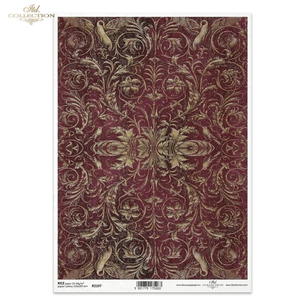 Seria Vintage Tapestry, motyw tapetowy, tapeta, ornament roślinny, ornamenty, dekor, vintage, retro, gobelin, wallpaper motif, floral ornament, ornaments, decor, tapestry, Tapetenmotiv, Wandteppich, florales Ornament, Ornamente, Dekor