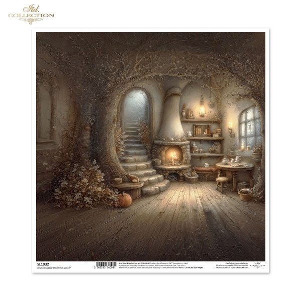 Mouse World - Interior -  Ilustracje,  świat myszek, przytulne wnętrza, bajkowe sceny, kominki, nory mysie, domki, wnętrza